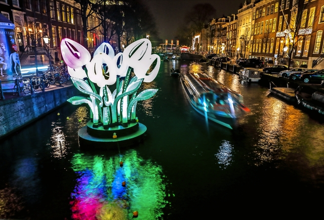 Lichtfestival in Amsterdam, Niederlande