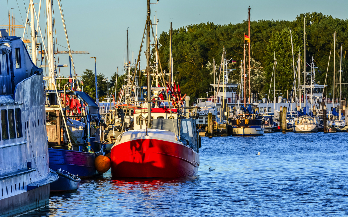 Fischerhafen in Travemünde an der Ostsee, Deutschland