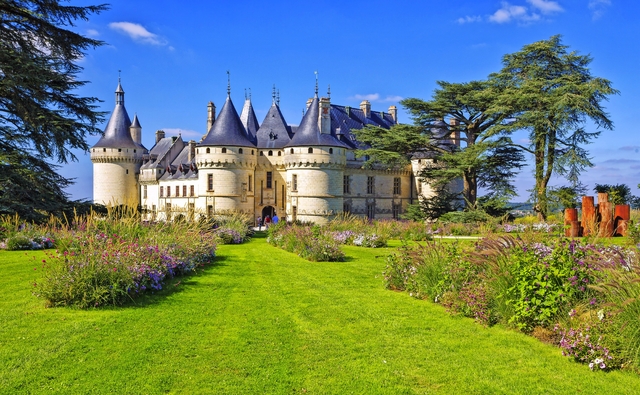 Schloss Chaumont-sur-Loire, Frankreich. Dieses Schloss befindet sich im Loiretal. Wahrzeichen von Frankreich.