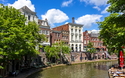Oudegracht, der Hauptkanal in der Altstadt von Utrecht