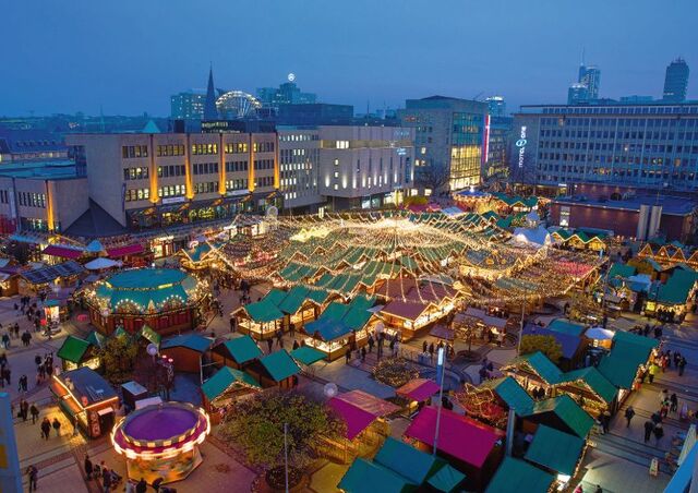 Weihnachtsmarkt in Essen, Deutschland