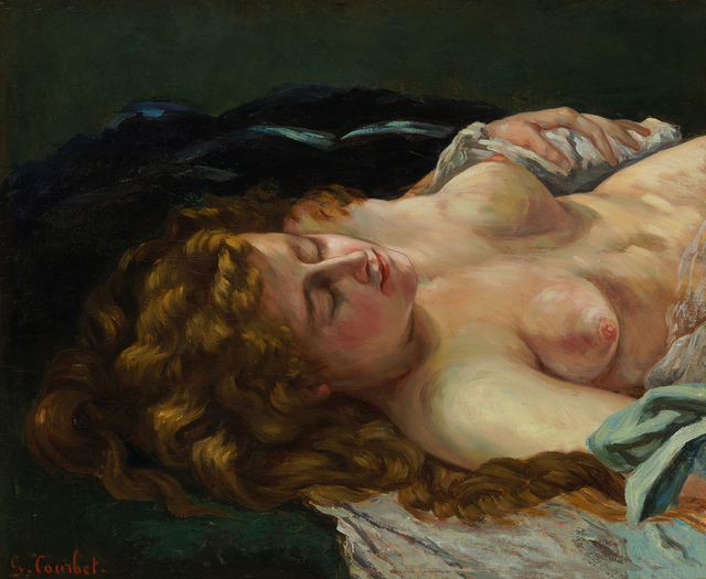 Femme endormie aux Cheveux roux, 1864,  Öl auf Leinwand, 58,6 x 69,9 cm