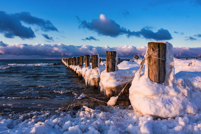 Buhne an der Ostseeküste bei Zingst