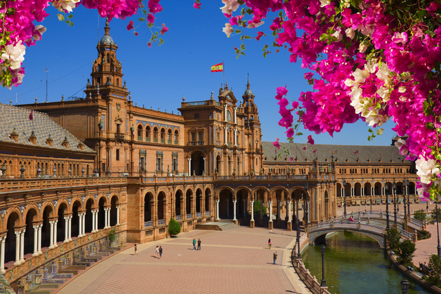 Sevilla in Spanien: Plaza de España